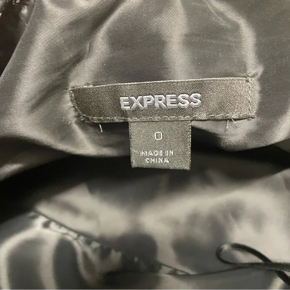 Express Silk‎ Halter Dress | Black with Gold/Silver Metallic Splatter | Size 0